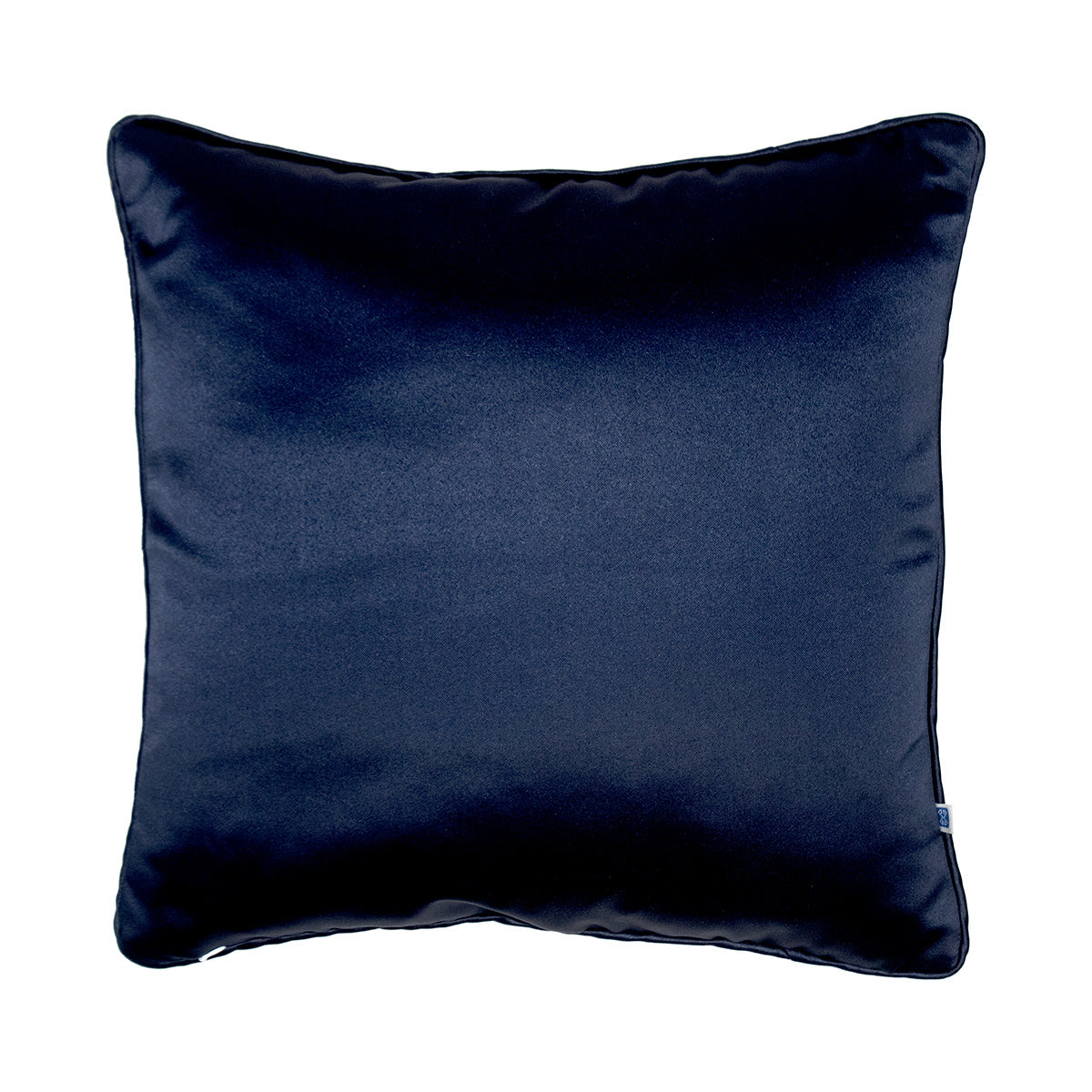 Pichwai Floral Aura Small Lotus Cream and Blue Print Velvet Cushion Cover 16" x 16"