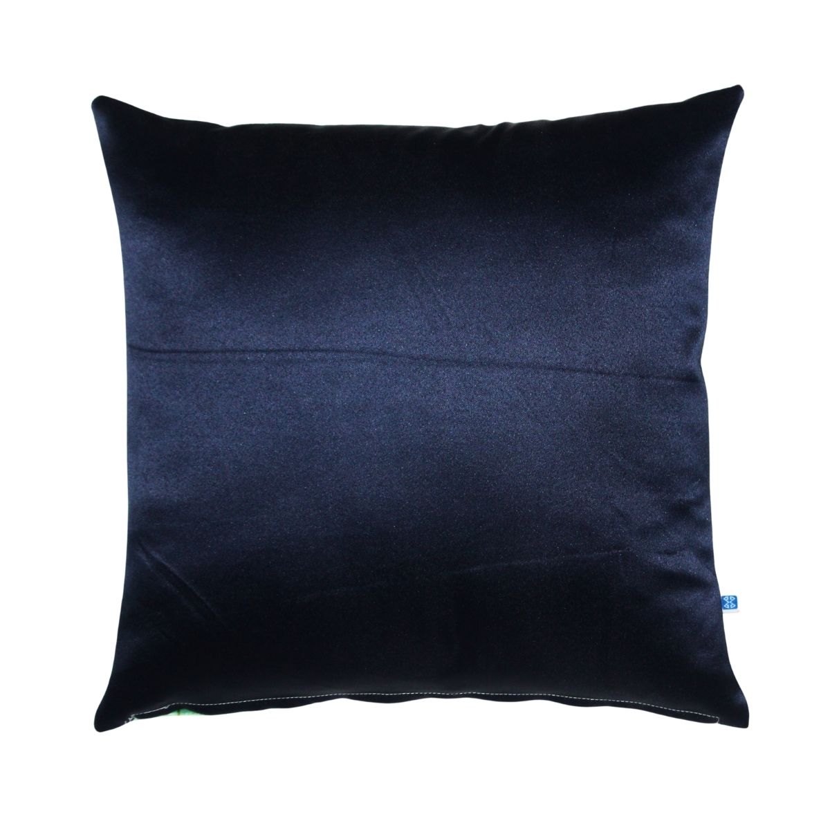 Pichwai Tulip Bloom Printed Sea Green Velvet Cushion Cover 16" X 16"