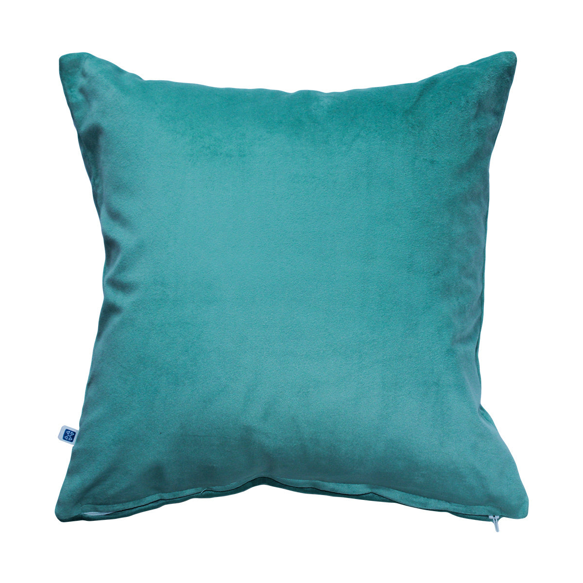 Aqua Splash Reversible Velvet Turquoise Blue Solid Cushion Cover Size 16" x 16"