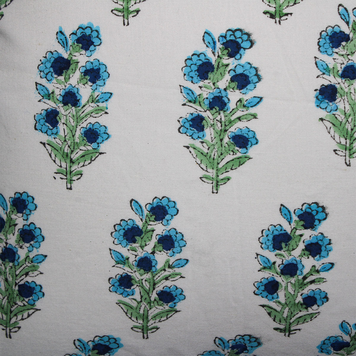 Vivid Imprints Indigo Blue Frill Reversible Cotton Cushion Cover Size 16"x16" Set of 2