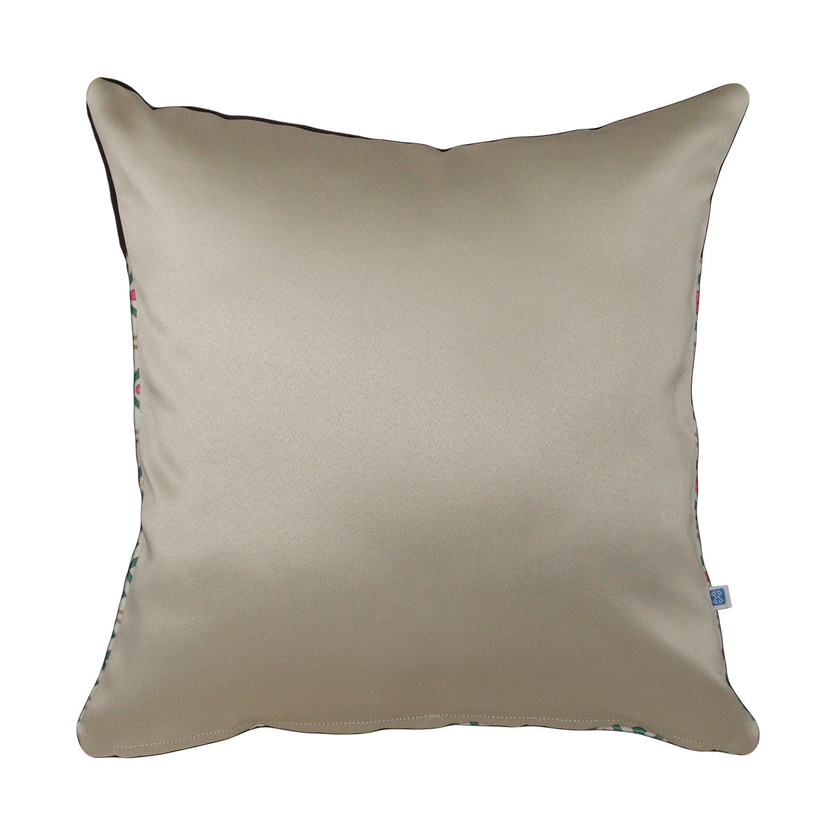 Designer Rhythmic Ribbons Print Velvet Brown Cushion Cover 16" X 16"