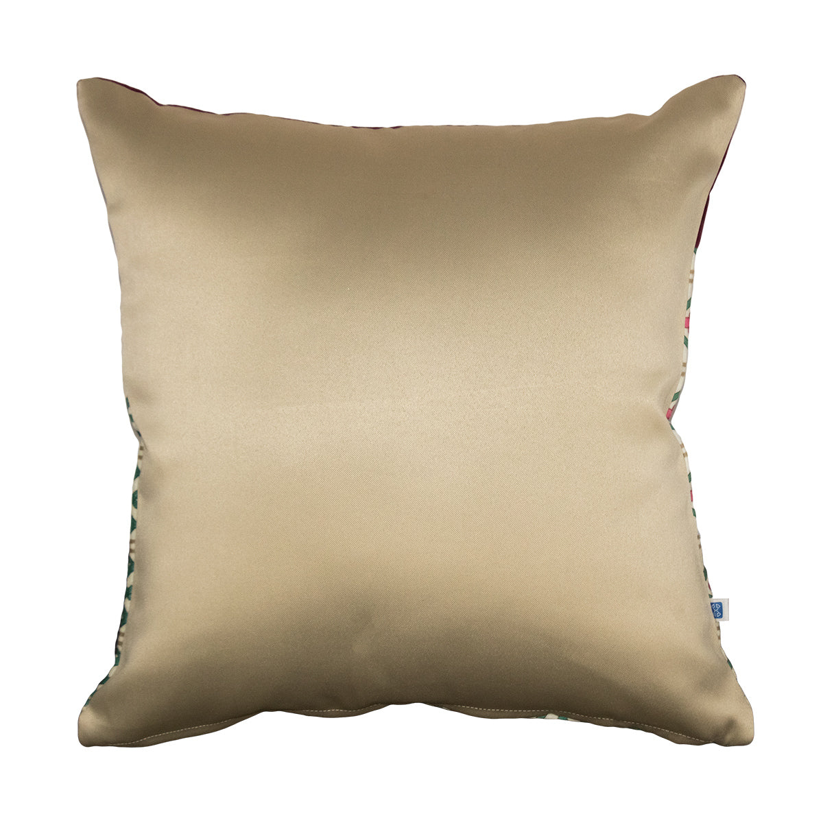 Designer Rhythmic Ribbons Print Velvet Wine Cushion Cover 16" X 16"