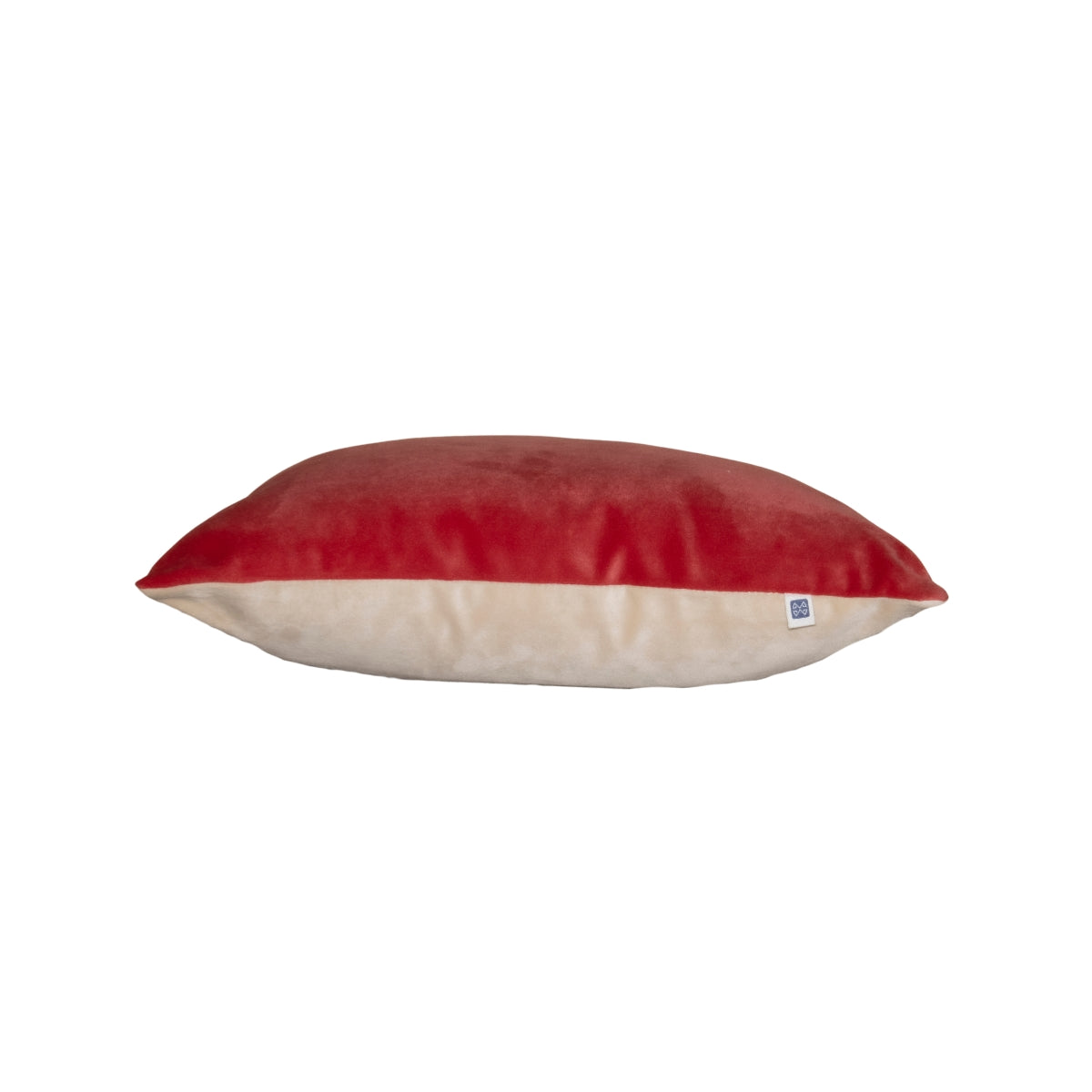 Sangria Solid Reversible Velvet Wine and Cream Cushion Cover Size 16" x 16"