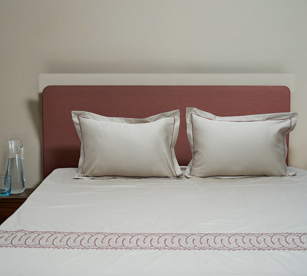 Art Lacey Legacy 100% Cotton Embroidered Flat Bed Sheet – 400 TC – 90" x 108"