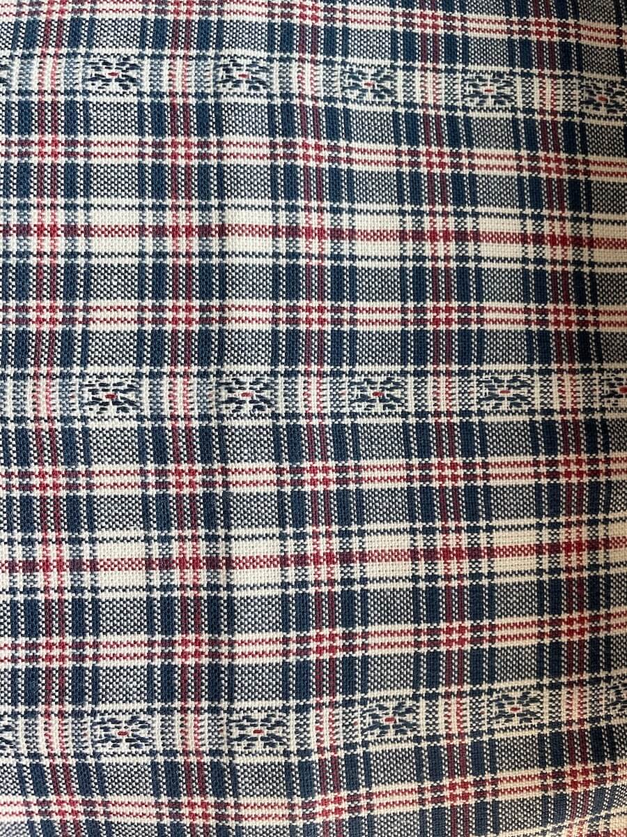 Classic Dobby Checks Yarn Dyed Blue Cotton Cushion Cover Size 16"x16" Set of 2
