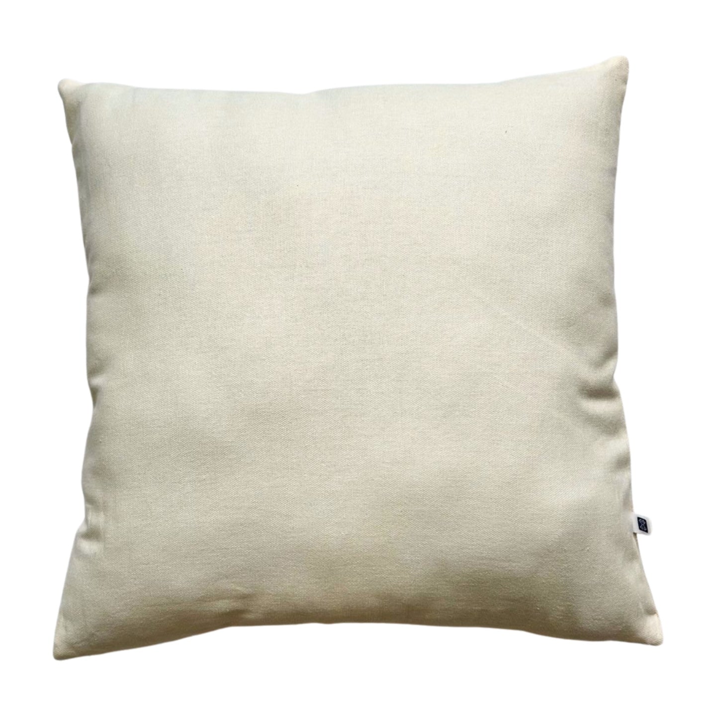 Hand Embroidery Chrupy Birds Cream Cotton Slub Cushion Cover Size 16"x16"