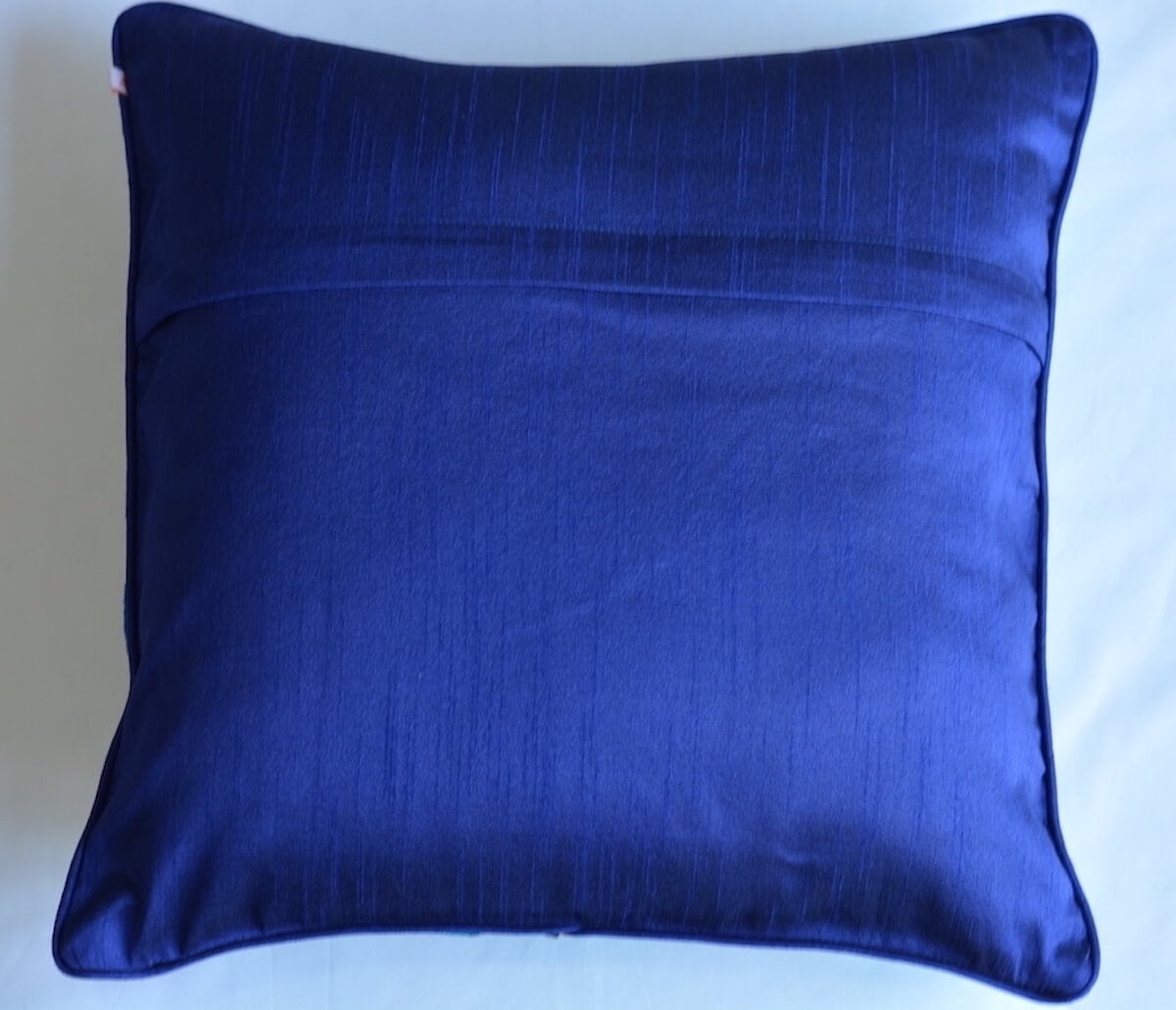 Embroidered Fine Cotton Blue Colour Cushion Cover Size 16"x16"