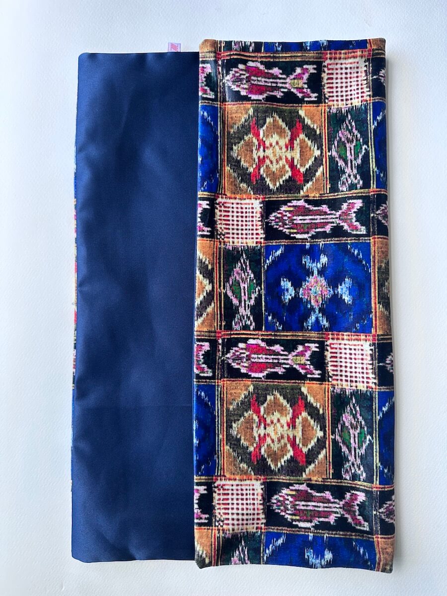 Indian Vintage Patola Design Printed Velvet Multicolour Cushion Cover Size 16"x16"