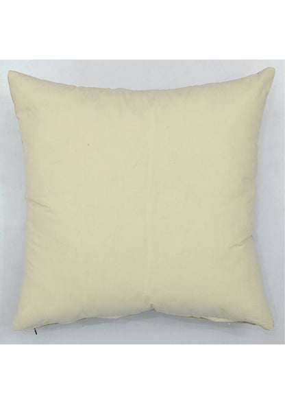 Aztec Tree Suzani Embroidered Cotton Satin Cream Cushion Cover 16"x16"