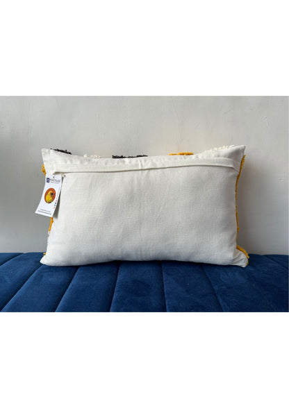 Abstract Tufted Lumbar Cushion Cover Size 12"x18"
