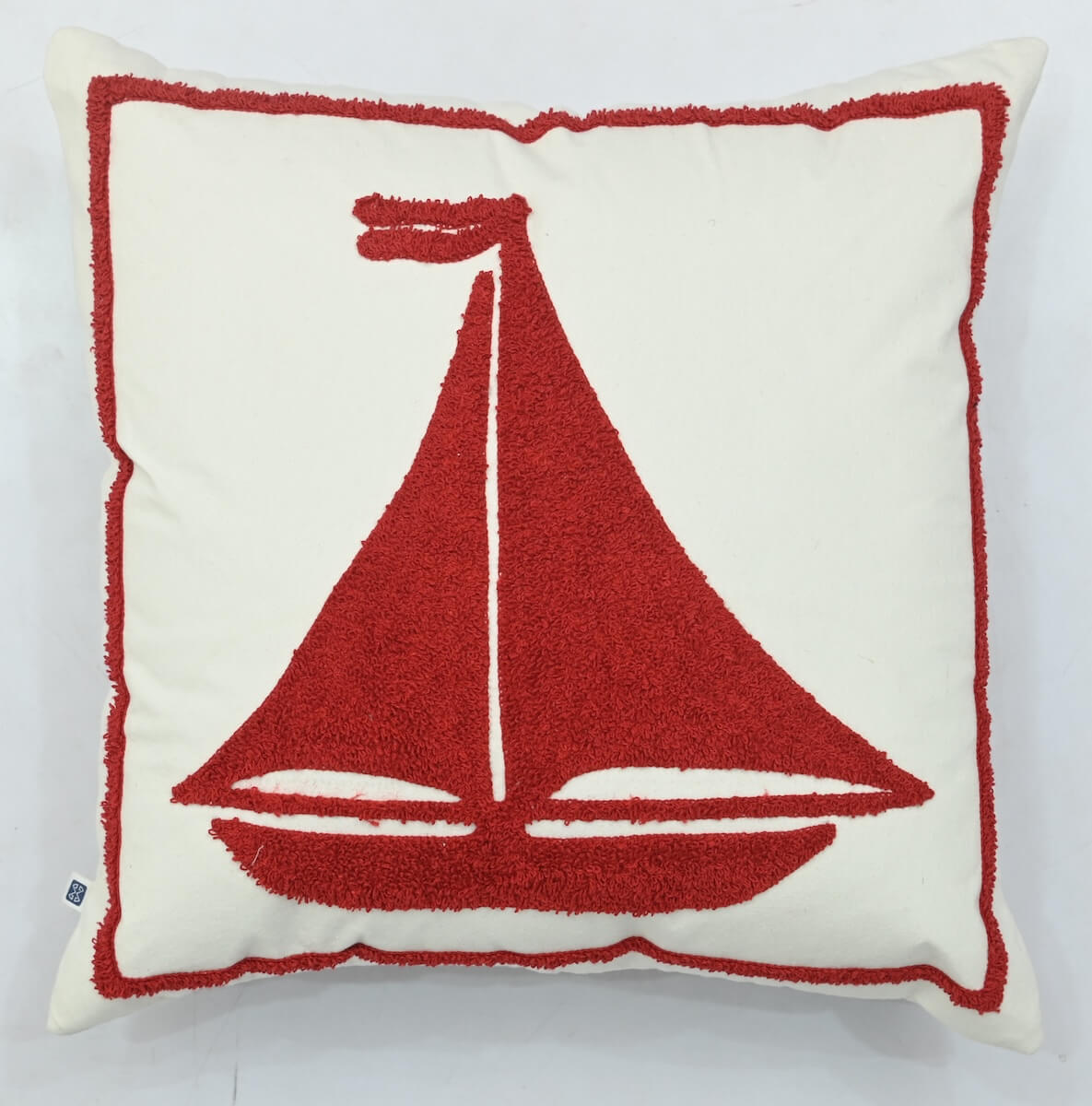 Sailor Theme Ship Motif Cushion Cover 16" x 16"