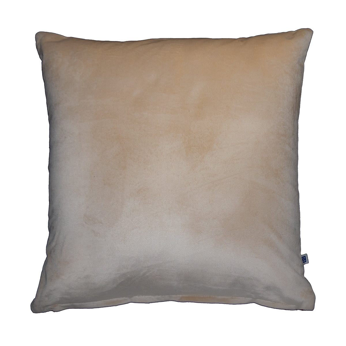 Mocha Cream Solid Reversible Velvet Brown and Cream Cushion Cover 16" x 16"