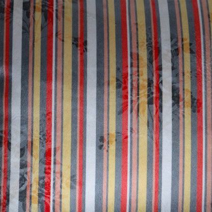 Stripes of Elegance Coral Geometric Mix and Match Print Velvet Cushion Cover 16" x 16" Set of 2
