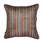 Stripes of Elegance Coral Geometric Mix and Match Print Velvet Cushion Cover 16" x 16" Set of 2