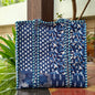 Hand Block Printed Quilted Tote Bag Bliss Blue Size 18"x18"