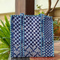 Hand Block Printed Quilted Tote Bag Bliss Blue Size 16"x16"