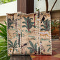 Hand Block Tropical Printed Quilted Tote Bag Bliss Cream Size 18"x18"