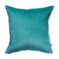 Aqua Splash Reversible Velvet Turquoise Blue Solid Cushion Cover Size 16" x 16"