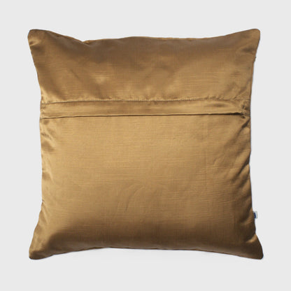 Luxury Cream and Beige Sequin Embroidered Cushion Cover - 16” x 16”