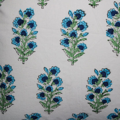 Vivid Imprints Indigo Blue Frill Reversible Cotton Cushion Cover Size 16"x16" Set of 2