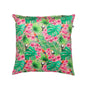 Tropical Bird Toucans Whimsy Printed Velvet Multicolour Cushion Cover 16" x 16"