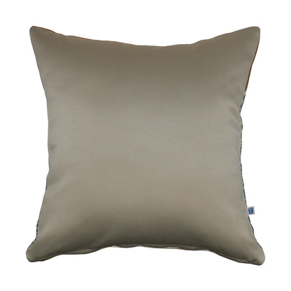 Designer Rhythmic Ribbons Print Velvet Camel Cushion Cover  16" X 16"