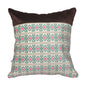 Designer Rhythmic Ribbons Print Velvet Brown Cushion Cover  16" X 16"