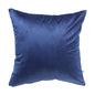 French Navy Reversible Velvet Navy Blue Solid Cushion Cover Size 16" x 16"