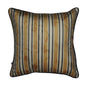 Stripes of Elegance Mustard Geometric Mix and Match Print Velvet Cushion Cover 16" x 16" Set of 2