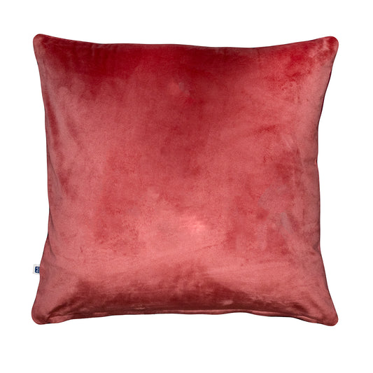 Garden Glory Solid Reversible Velvet Rose Pink and Wine Cushion Cover 16" x 16"