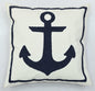 Nautical Anchor Tufted Cushion Cover Size 16" x 16"