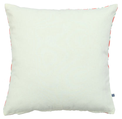 Chevron Pattern Water Colour Print Multicolour Cotton Cushion Cover Size 16"x16"