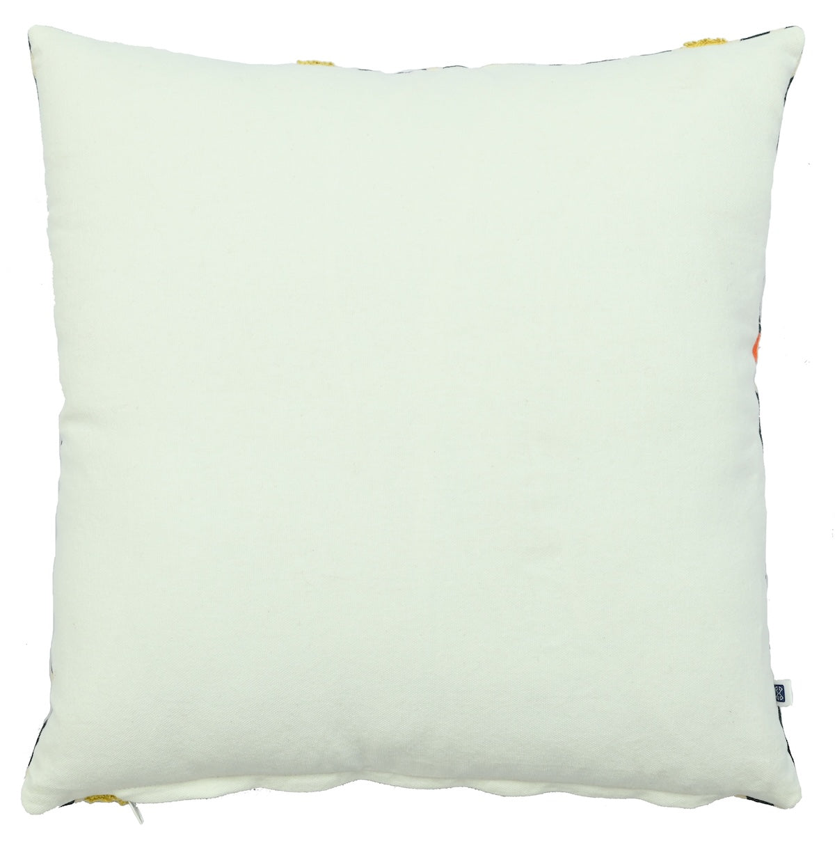 Bright Aztec Diamonds Hand Embroidery and Print Multicolour Cotton Cushion Cover Size 16"x16"