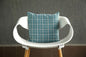 Classic Checks Yarn Dyed Blue Green Cotton Cushion Cover Size 16"x16" Set of 2