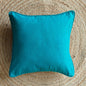 Solid Reversible Totally Teal Green Cotton Cushion Cover Size 16"x16" Set of 2