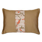 Cotton Silk Golden Cushion Cover with Pleats Detailing Size 18”X12”