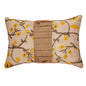Cotton Silk Golden Cushion Cover with Pleats Detailing Size 18”X12”