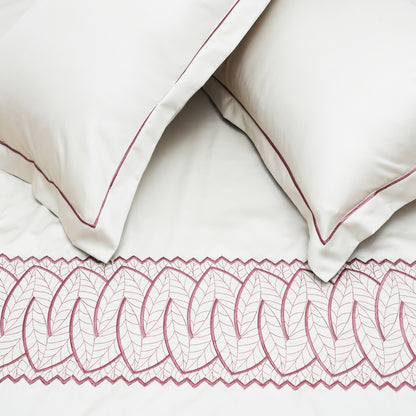 Art Lacey Legacy 100% Cotton Embroidered Flat Bed Sheet – 400 TC – 90" x 108"