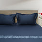 Art Noir Botanica 100% Cotton Embroidered Flat Bed Sheet – 400 TC – 90" x 108"
