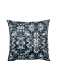Illusory Ink Abstract Print Blue Velvet Cushion Cover 16" x 16"