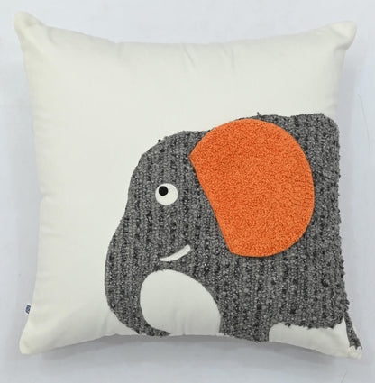 Elephant Motif Kids Cushion Cover Size 16" x 16"
