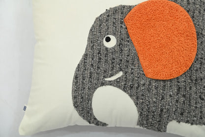Elephant Motif Kids Cushion Cover Size 16" x 16"
