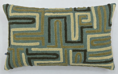 Stylish Geometric Pattern Lumbar Cushion Cover Size 12"x18"