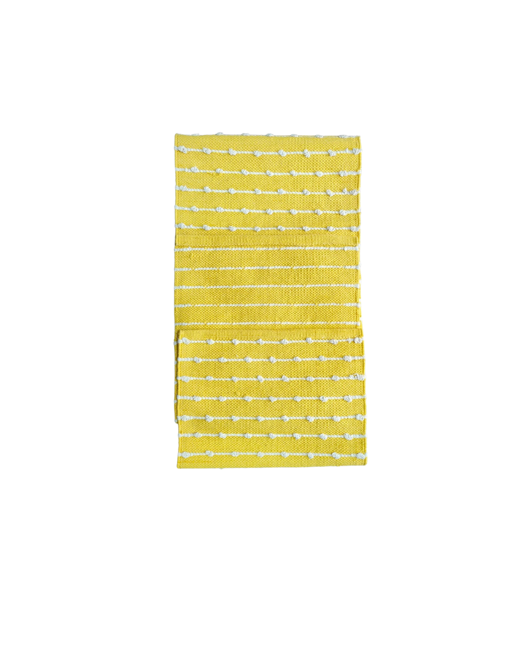 Handloom Cotton Table Runner 14” x 72” | Yellow Decorative Dining Table Runner