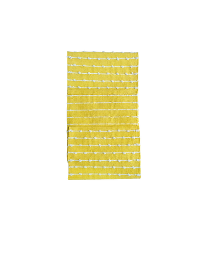 Handloom Cotton Table Runner 14” x 72” | Yellow Decorative Dining Table Runner