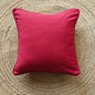 Solid Reversible Lady Bug Maroon Cotton Cushion Cover Size 16"x16" Set of 2