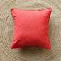 Solid Reversible Coral Sand  Cotton Cushion Cover Size 16"x16" Set of 2