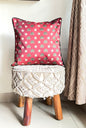Premium Velvet Pichwai Lotus Print Cushion Cover Maroon Size 16"x 16"