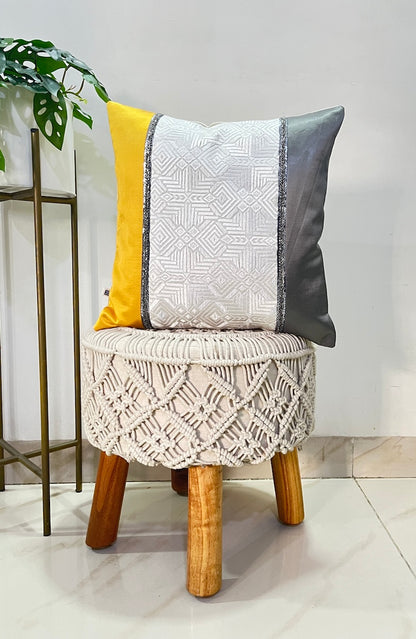 Luxury Phulkari Embroidered Cushion Cover Size 16"x16"