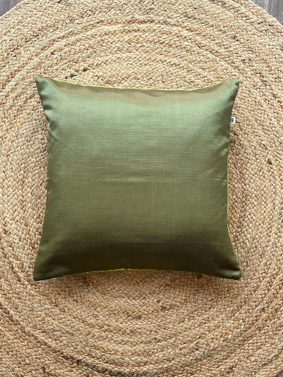 Premium Reversible Slub Silk Cushion Cover - 16” x 16”